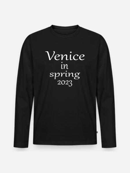 Venice in spring 2023 - Men's Premium Organic Long Sleeve Shirt - black