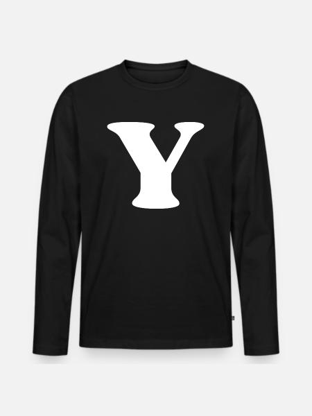 Letter y - Men's Premium Organic Long Sleeve Shirt - black