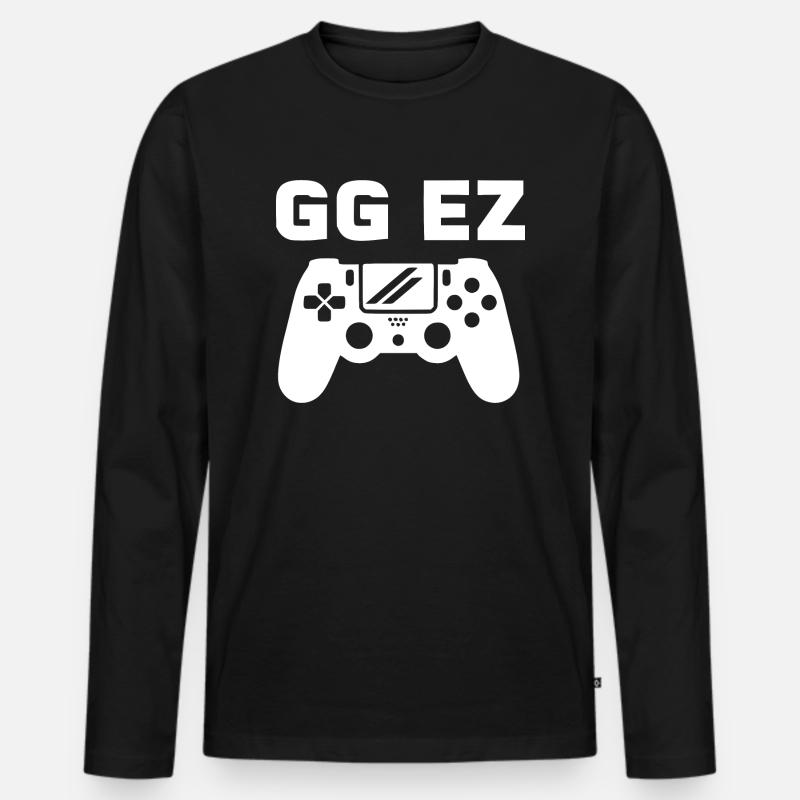 GG EZ - Männer Premium Bio Langarmshirt - Schwarz