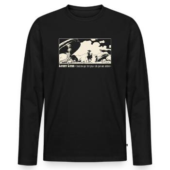 Lucky Luke Design Far West Avec Citation - T-shirt manches longues Premium bio Homme - noir - Devant - Nico (187cm)