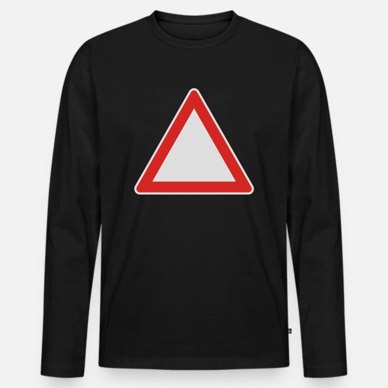 schild_2C - Männer Premium Bio Langarmshirt - Schwarz