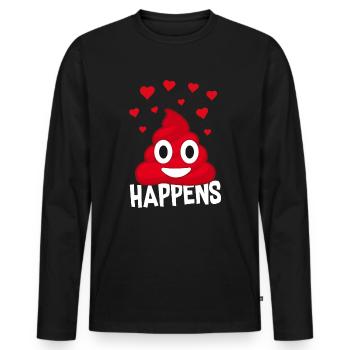 Drôle de Saint Valentin Love Couple couple cadeau - T-shirt manches longues Premium bio Homme - noir - Devant - Nico (187cm)