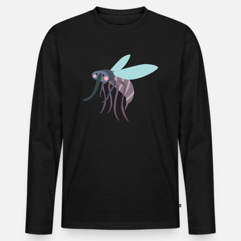 Moskito - Männer Premium Bio Langarmshirt - Schwarz