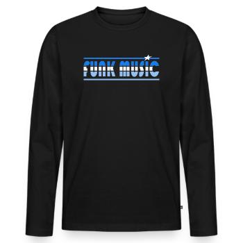 Funk Musik Funky Retro - Männer Premium Bio Langarmshirt - Schwarz - Vorne - Nico (187cm)