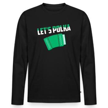 Let’s Polka Accordéon Pride - T-shirt manches longues Premium bio Homme - noir - Devant - Nico (187cm)