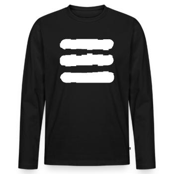 Lignes | Lignes ondulées | symboles | Modèle - T-shirt manches longues Premium bio Homme - noir - Devant - Nico (187cm)