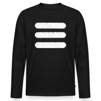 Lignes | Lignes ondulées | symboles | modèles de | Mosaïque - T-shirt manches longues Premium bio Homme - noir - Devant - Nico (187cm)