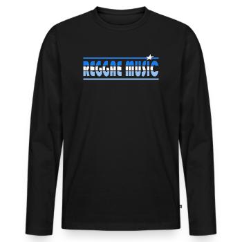 Reggae Music Retro - Men's Premium Organic Long Sleeve Shirt - black - Front - Nico (187cm)