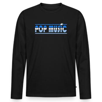 Pop Musik Retro - Männer Premium Bio Langarmshirt - Schwarz - Vorne - Nico (187cm)