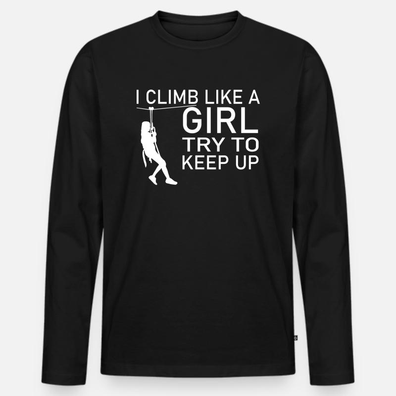 climbing - Männer Premium Bio Langarmshirt - Schwarz
