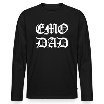 Emo Dad - Unique Gift - Emo Dad - Men's Premium Organic Long Sleeve Shirt - black - Front - Nico (187cm)