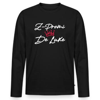 Z Promi Deluxe | Film, Kino, Fernsehen, Comedy - Männer Premium Bio Langarmshirt - Schwarz - Vorne - Nico (187cm)