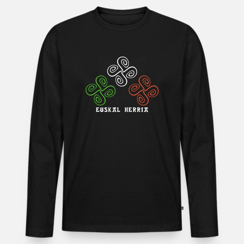 Baskische Land - Männer Premium Bio Langarmshirt - Schwarz