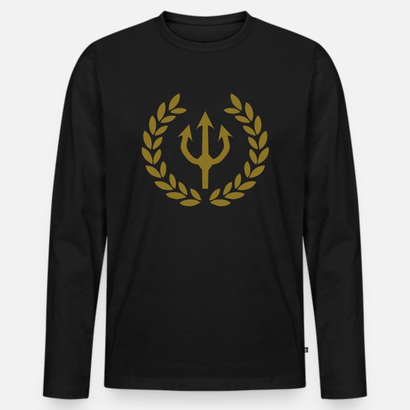 trident devil fork - Men's Premium Organic Long Sleeve Shirt - black