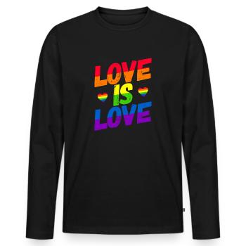 Homosexuality LGBT CSD Gay Pride - Men's Premium Organic Long Sleeve Shirt - black - Front - Nico (187cm)