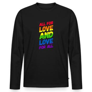Homosexualité LGBT CSD Gay Pride - T-shirt manches longues Premium bio Homme - noir - Devant - Nico (187cm)