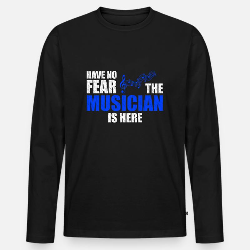 Musiker - Männer Premium Bio Langarmshirt - Schwarz
