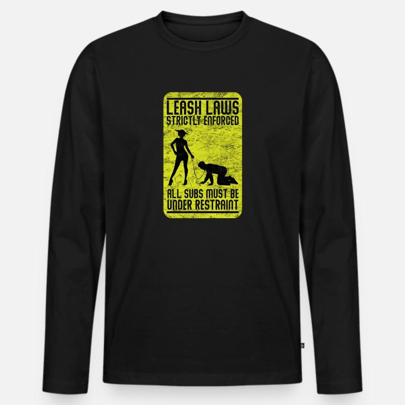 Leash Law BDSM - Männer Premium Bio Langarmshirt - Schwarz