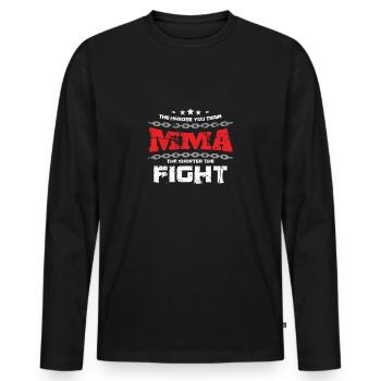 Arts martiaux mixtes Arts martiaux - Arts martiaux MMA - T-shirt manches longues Premium bio Homme - noir - Devant - Nico (187cm)