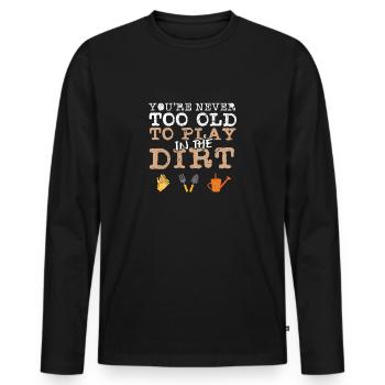 jardinier - T-shirt manches longues Premium bio Homme - noir - Devant - Nico (187cm)