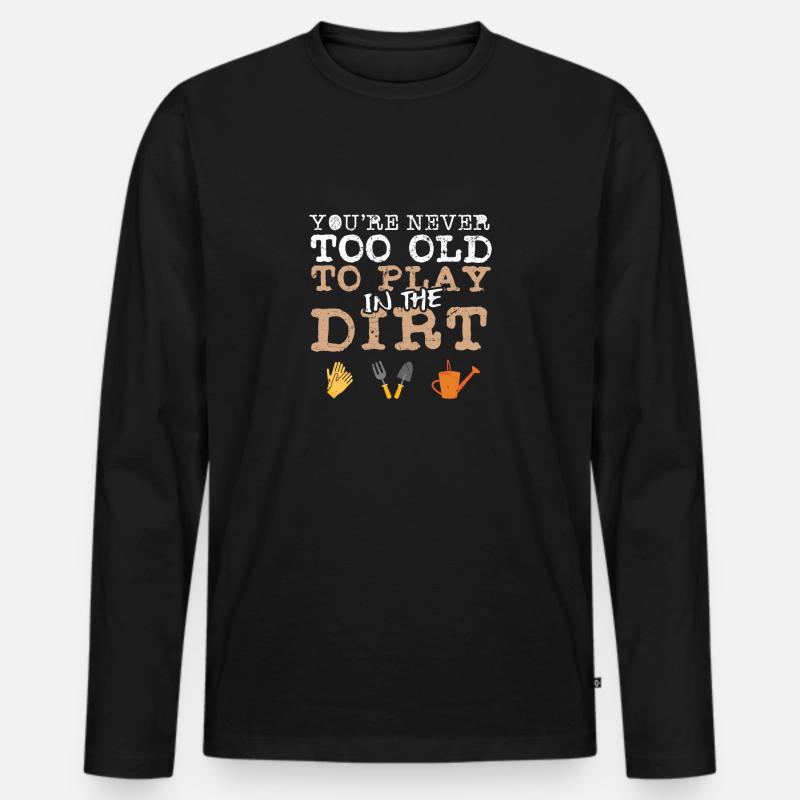 Gärtner - Männer Premium Bio Langarmshirt - Schwarz