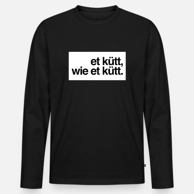 Köln - Männer Premium Bio Langarmshirt - Schwarz