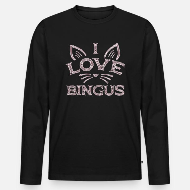 Bingus Cat - Männer Premium Bio Langarmshirt - Schwarz