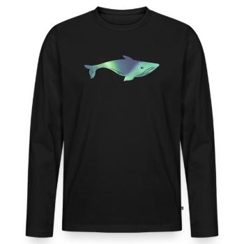 Islande Observation des baleines Aurores boréales d’Islande - T-shirt manches longues Premium bio Homme - noir - Devant - Nico (187cm)