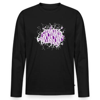 spruch geschenkidee cadeau cadeau d’anniversaire cadeau cadeau - T-shirt manches longues Premium bio Homme - noir - Devant - Nico (187cm)