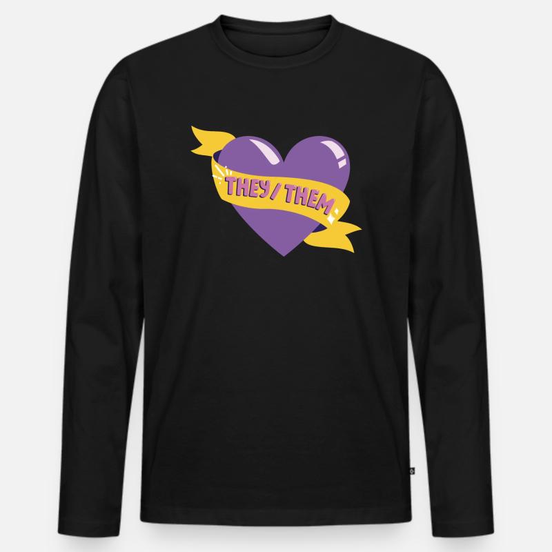 Sie sprechen sie aus - Männer Premium Bio Langarmshirt - Schwarz
