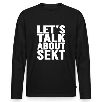 let's talk about sparkling wine - Men's Premium Organic Long Sleeve Shirt - black - Front - Nico (187cm)