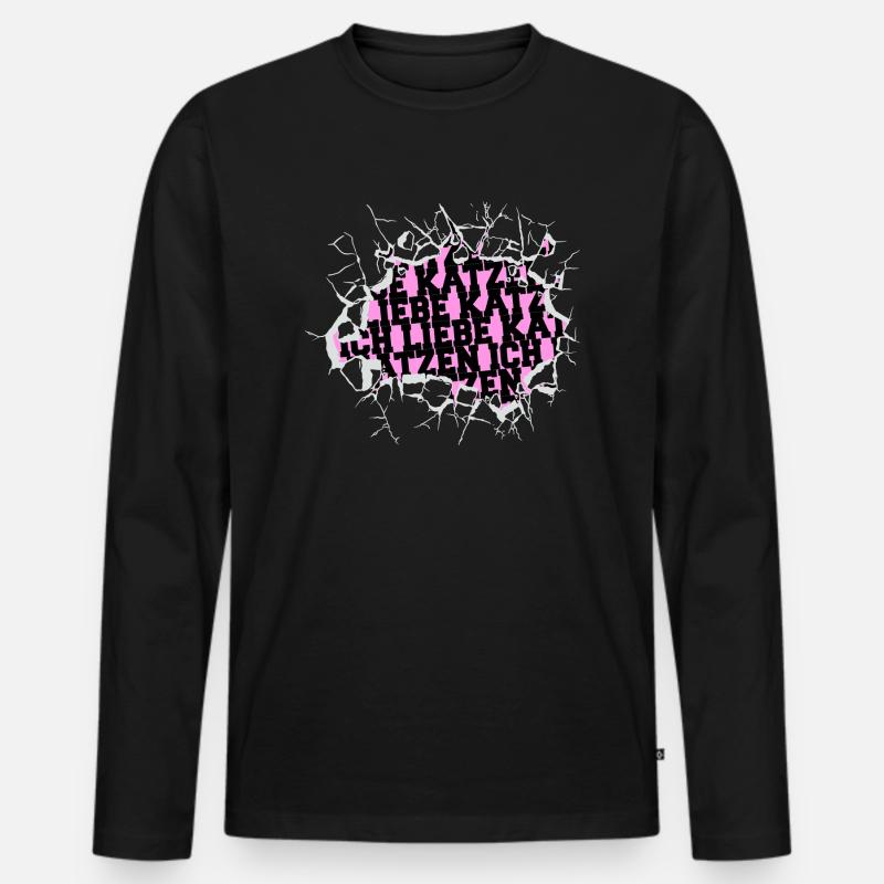 witzig statement spruch großkatze geschenkidee - Männer Premium Bio Langarmshirt - Schwarz