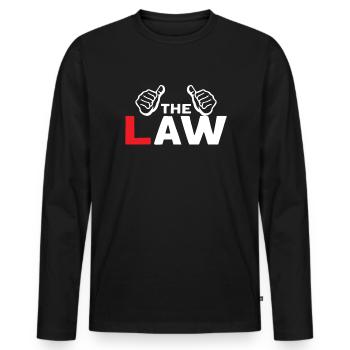 Jardinier Tondeuse à gazon Amoureux du jardin La loi - T-shirt manches longues Premium bio Homme - noir - Devant - Nico (187cm)