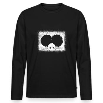 Ich Bin Afro Black Strong Queen Woman - Männer Premium Bio Langarmshirt - Schwarz - Vorne - Nico (187cm)