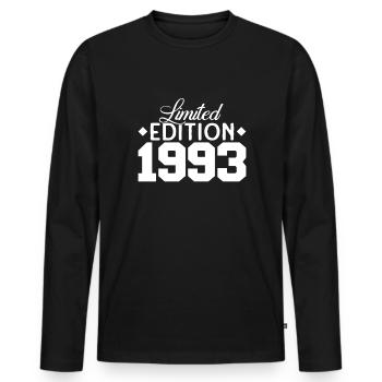 Vintage 1993 Retro Bitrthday Limited Edition - Men's Premium Organic Long Sleeve Shirt - black - Front - Nico (187cm)