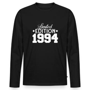 Vintage 1994 Retro Bitrthday Limited Edition - Men's Premium Organic Long Sleeve Shirt - black - Front - Nico (187cm)