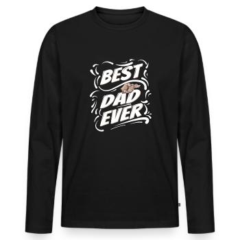 Best Daddy Ever Vintage Best Daddy The - Men's Premium Organic Long Sleeve Shirt - black - Front - Nico (187cm)