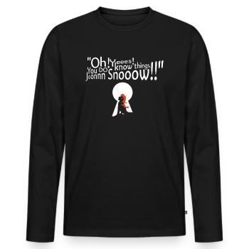 you do know things - T-shirt manches longues Premium bio Homme - noir - Devant - Nico (187cm)