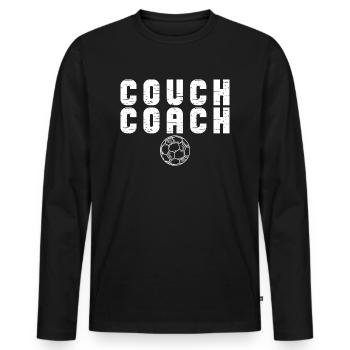 Coach Character Builder Attitude - Männer Premium Bio Langarmshirt - Schwarz - Vorne - Nico (187cm)