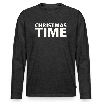 Christmas Time | Christmas time, Christmas - Men's Premium Organic Long Sleeve Shirt - heather anthracite - Front - Nico (187cm)