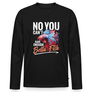 Non, vous ne pouvez pas avoir assez de poissons betta. - T-shirt manches longues Premium bio Homme - noir - Devant - Nico (187cm)
