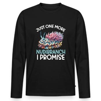 Plus qu’une limace, promis - T-shirt manches longues Premium bio Homme - noir - Devant - Nico (187cm)