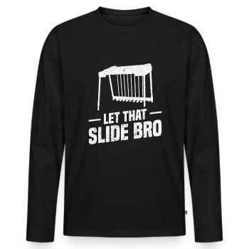 Laissez ce fleuret bro - T-shirt manches longues Premium bio Homme - noir - Devant - Nico (187cm)