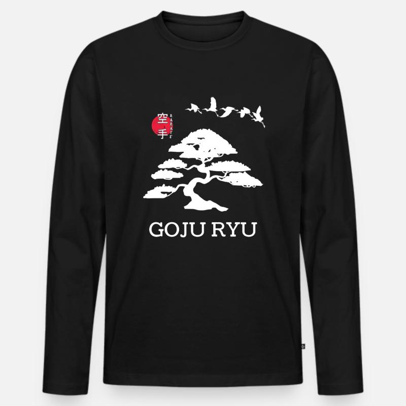 Goju Ryu Karate Best Kampfkunst Seit 1930 - Männer Premium Bio Langarmshirt - Schwarz