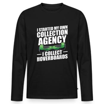 I started my own collection agency. I - Men's Premium Organic Long Sleeve Shirt - black - Front - Nico (187cm)