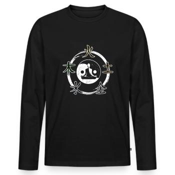 Catch Song Flower Losing Go And Deep - Men's Premium Organic Long Sleeve Shirt - black - Front - Nico (187cm)
