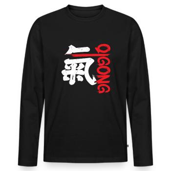 Catch Song Flower Losing Go And Deep - Men's Premium Organic Long Sleeve Shirt - black - Front - Nico (187cm)