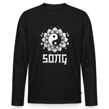 Catch Song Flower Losing Go And Deep - Men's Premium Organic Long Sleeve Shirt - black - Front - Nico (187cm)