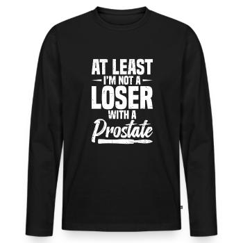 Au moins, je ne suis pas un perdant avec un - T-shirt manches longues Premium bio Homme - noir - Devant - Nico (187cm)
