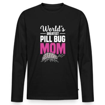 World's Greatest Pill Bug Mom - Männer Premium Bio Langarmshirt - Schwarz - Vorne - Nico (187cm)